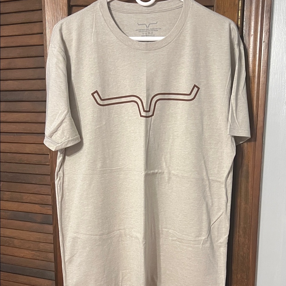 Kimes Ranch Light Tan Tee with Dark Brown Logo